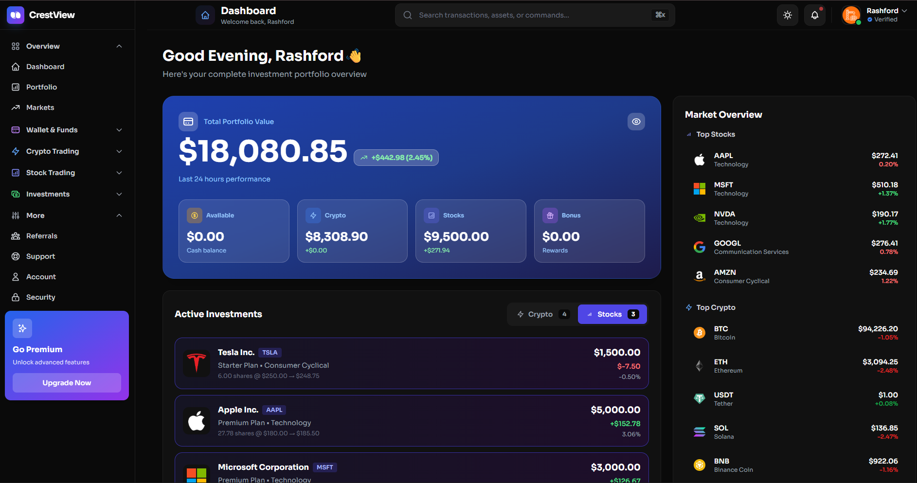 Trading Dashboard